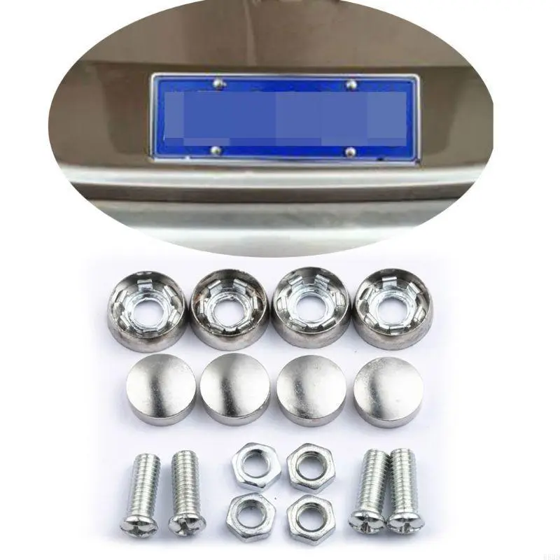 R53D Universal Car Truck License Plate Frames Screw Metal Latches Cover Fasteners