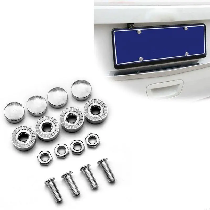 R53D Universal Car Truck License Plate Frames Screw Metal Latches Cover Fasteners