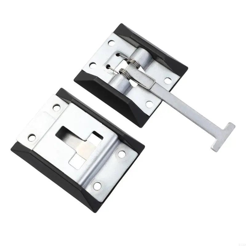R53D Entry Door Catch T-Style Holder for Camper Trailer Cargo Motorhome Metal Entry Door Air Hook Truck Accessories