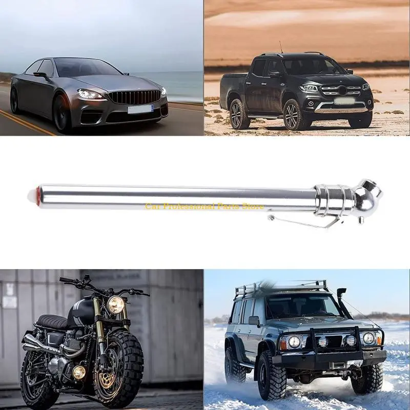 R53D Heavy Duty Dual for Head Truck Pencil Tire Gauge, Tire Pressure Gauge, Air Truck for w/Clip Stainless Steel