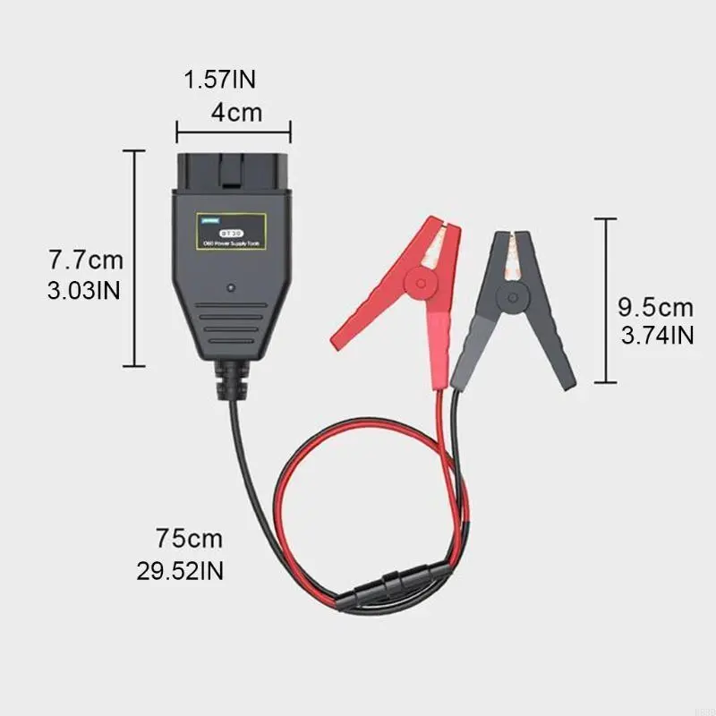 R53D Emergency Memory Saver Power Extension Cord Car Battery Clip Vehicle BT30