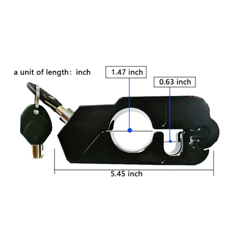 Aluminum Alloy Motorcycle Lock Anti Theft Bike Handlebar Lock for Protections