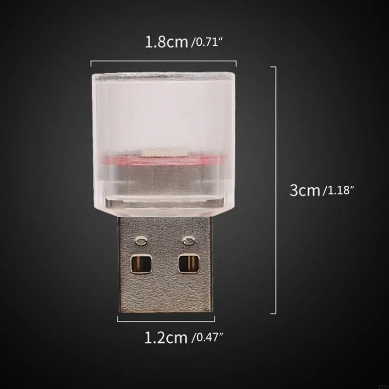 R53D Mini USB LED Light Car Interior Decorative Light Auto Ambient Lamp