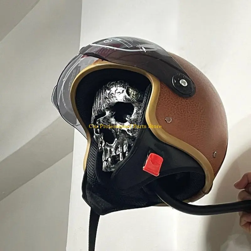 R53D Motorcycle Helmet Holder Rack Wall Mount Hat Stand Display Rack Skull Rack