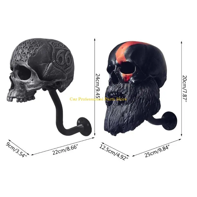 R53D Motorcycle Helmet Holder Rack Wall Mount Hat Stand Display Rack Skull Rack
