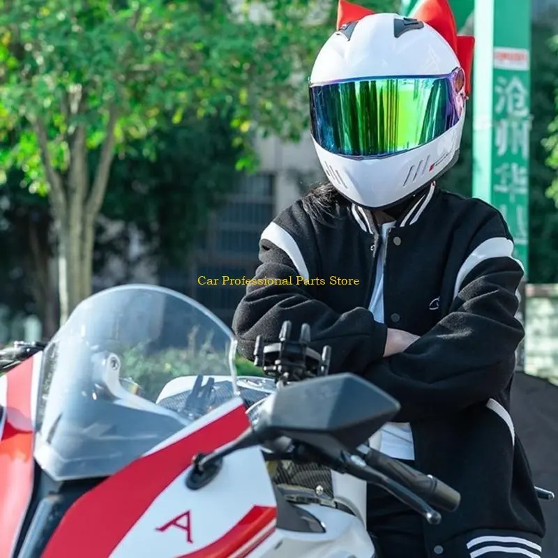 R53D Motorcycle Helmets Bowknot Decoration Adhesive Large Bowknot Ornament Motorbike Helmets Decor Fashion Helmets Patches