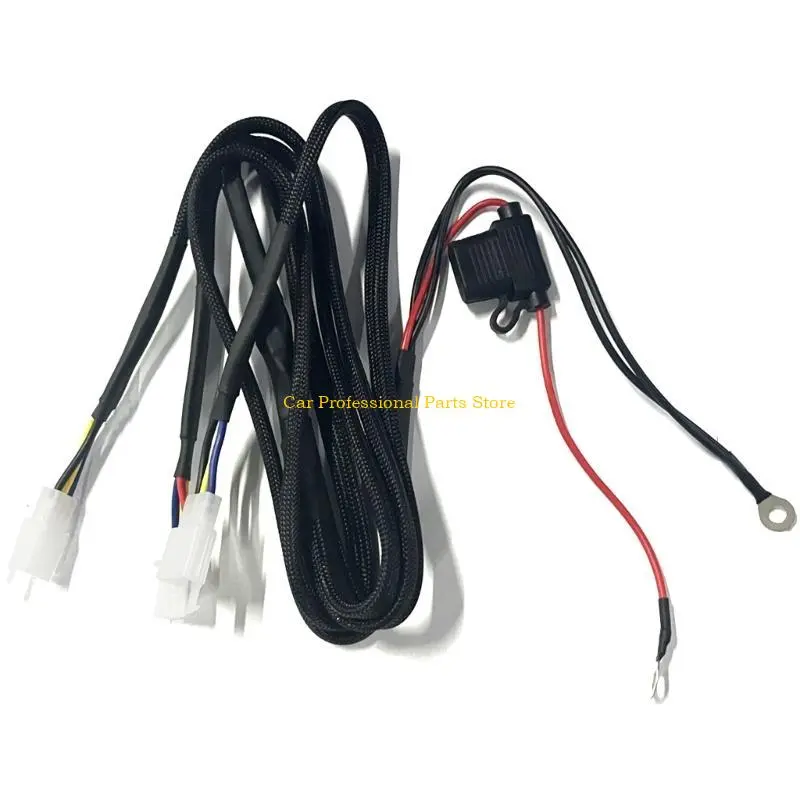 R53D LED Light Bar Wiring Harness Cable High/Low Beam Motorcycles Auxiliary Lights