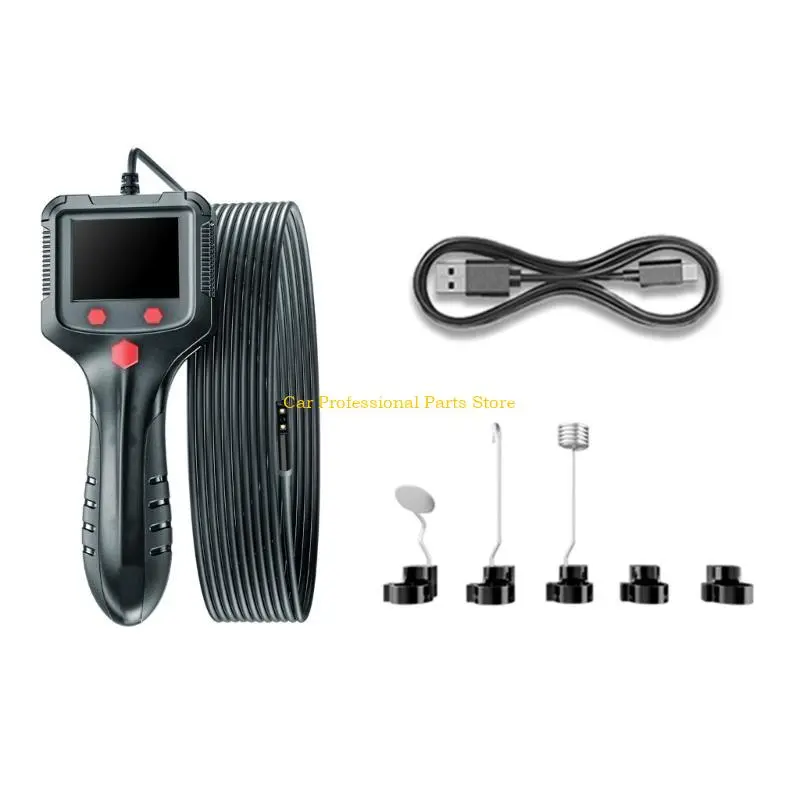 R53D Portable Industrial Endoscope with Large Screen Inspection Camera Snake Camera with Light Endoscopic Camera for Vehicles