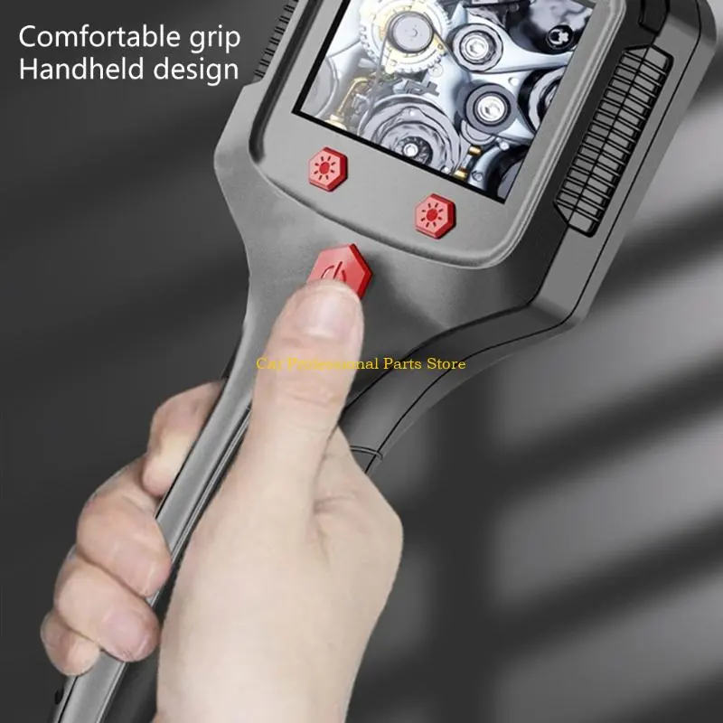 R53D Portable Industrial Endoscope with Large Screen Inspection Camera Snake Camera with Light Endoscopic Camera for Vehicles