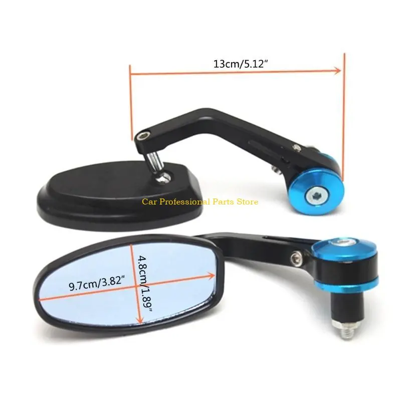 R53D Auxiliary Rearview Mirror for Bike Motorcycle Handlebar Mount Adjustable Mirror