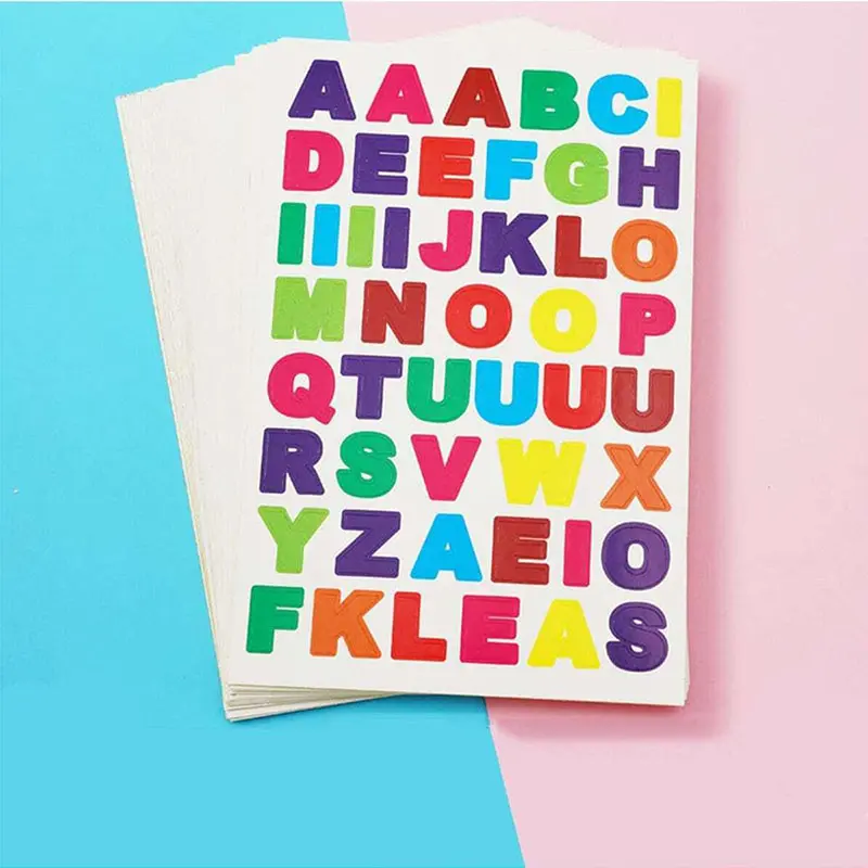 10PCS Children Stickers Toys Rainbow Love Dot Sticking Numeric Letters DIY Photo Album Handmade Accessories Sticker TMZ