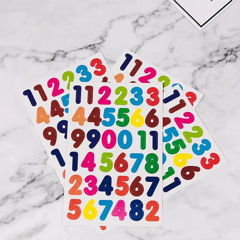 10PCS Children Stickers Toys Rainbow Love Dot Sticking Numeric Letters DIY Photo Album Handmade Accessories Sticker TMZ