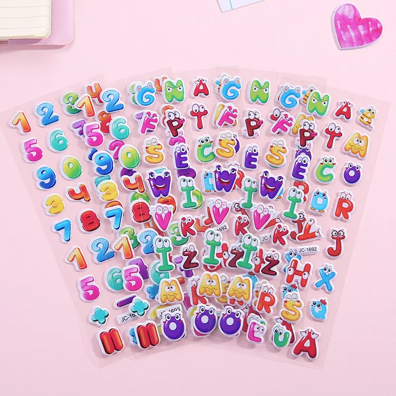 40 Sheets 3D Stickers for Kids Toddlers Puffy Stickers Variety Pack for Scrapbooking Bullet Journal Toys for Children Girls Boy