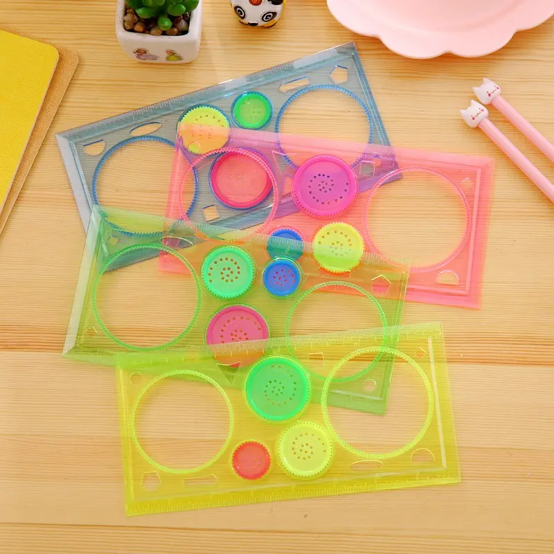 Multi Shaped Painting Ruler Spirograph Magic Drawing Template Oval Geometric Curve Pattern Multifunctional Stationery Gifts ZYF