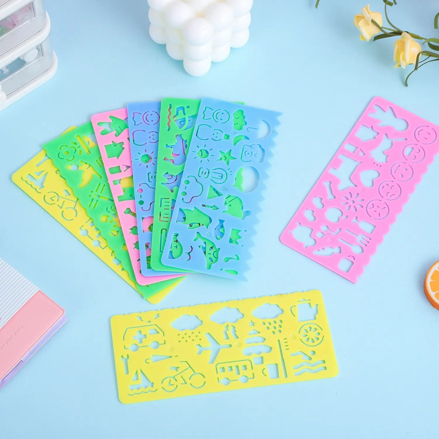 Multi Shaped Painting Ruler Spirograph Magic Drawing Template Oval Geometric Curve Pattern Multifunctional Stationery Gifts ZYF