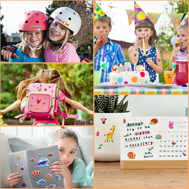 25/40/50/100pcs 3D Bubble Stickers Toys Children Sticker Plastic Cartoon Cute Birthday Gifts for Boys Girls Multiple Styles TMZ