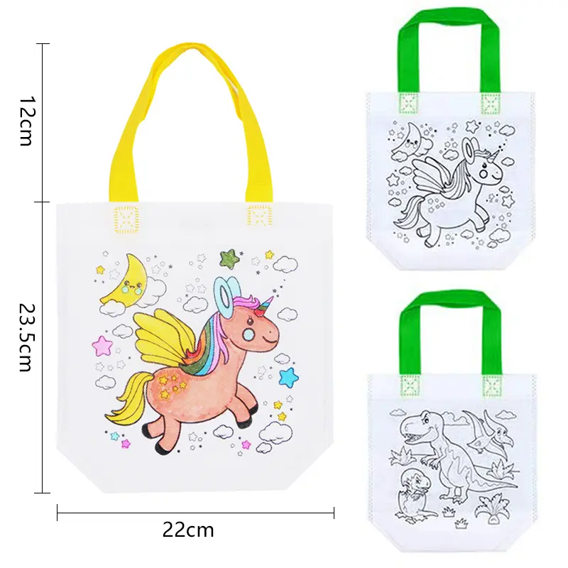 Double Sided Graffiti Bag Non-woven with Markers Early Childhood Education Children Painting Toys Kids Puzzle Drawing Toys TMZ