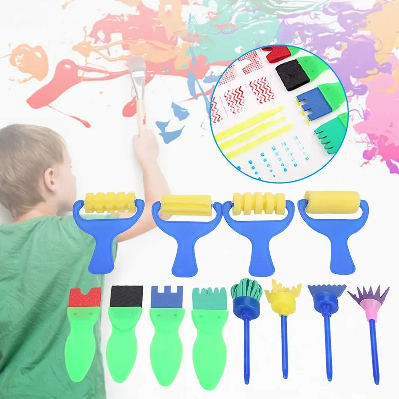 4~48pcs Drawing Sponge Halloween Painting Graffiti Festival Gathering Party Favors Bulk Children Favorite Gifts Rubbings TMZ