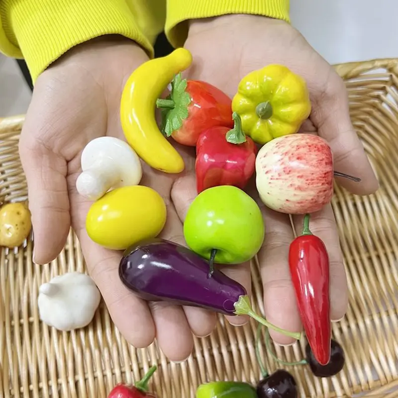 Mini Simulation Fruits Vegetable Model Foam Small Size Festival Supplies Furniture Ornaments Household Decorate DIY Props TMZ