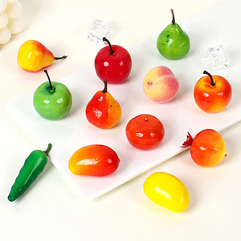 Mini Simulation Fruits Vegetable Model Foam Small Size Festival Supplies Furniture Ornaments Household Decorate DIY Props TMZ