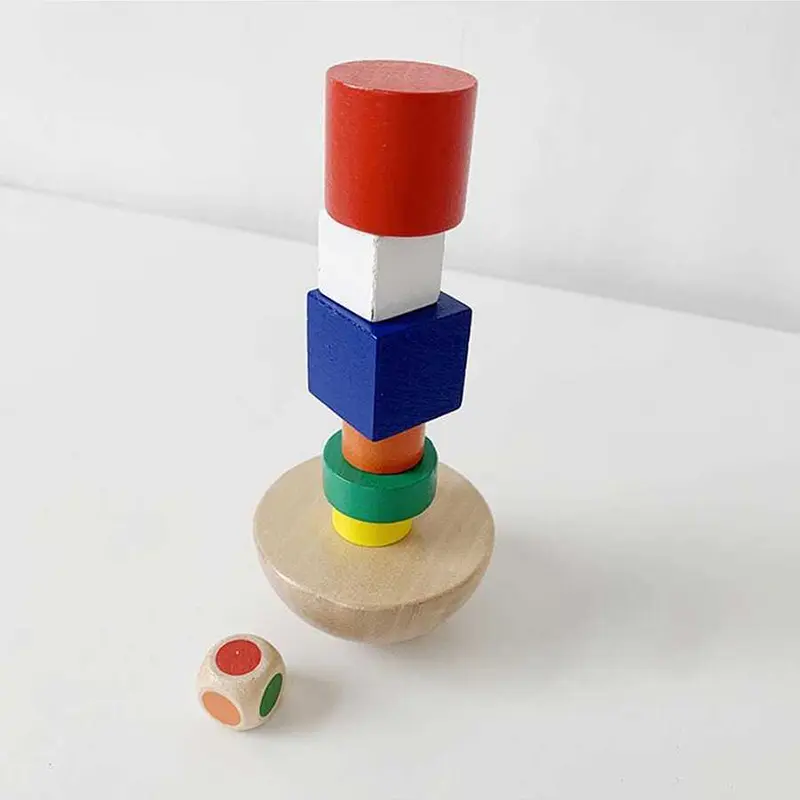 Wooden Toys Hemisphere Balance Toy Children Balance Training Puzzle Parent-child Interaction Bag Storage Colour Geometry TMZ