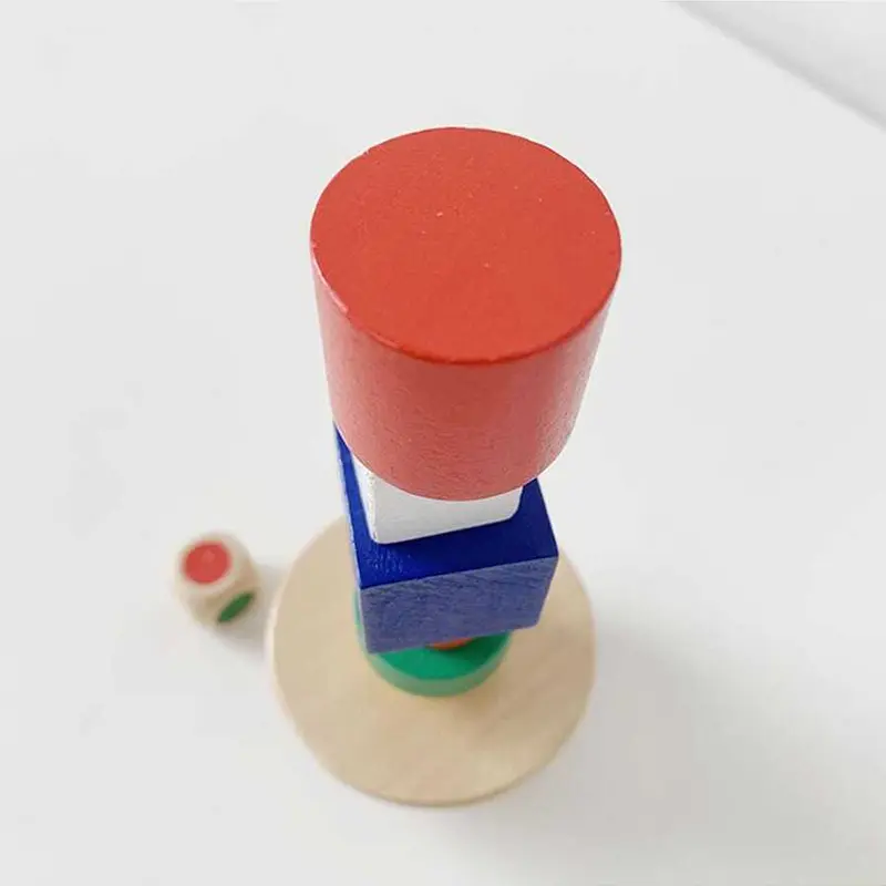Wooden Toys Hemisphere Balance Toy Children Balance Training Puzzle Parent-child Interaction Bag Storage Colour Geometry TMZ