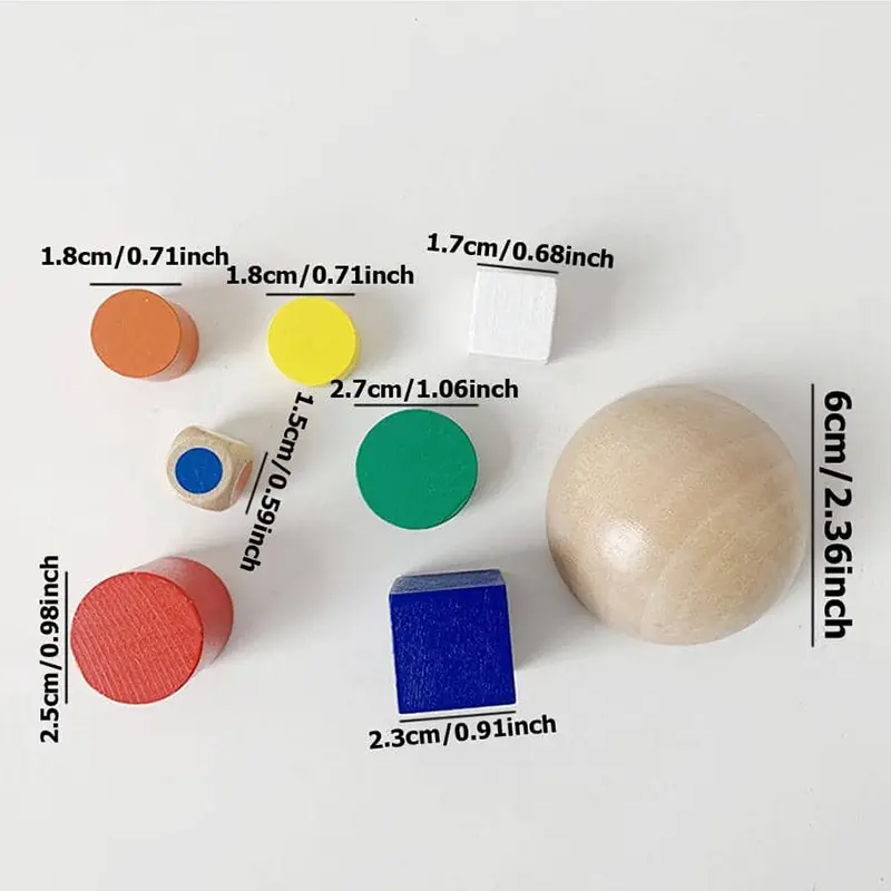Wooden Toys Hemisphere Balance Toy Children Balance Training Puzzle Parent-child Interaction Bag Storage Colour Geometry TMZ