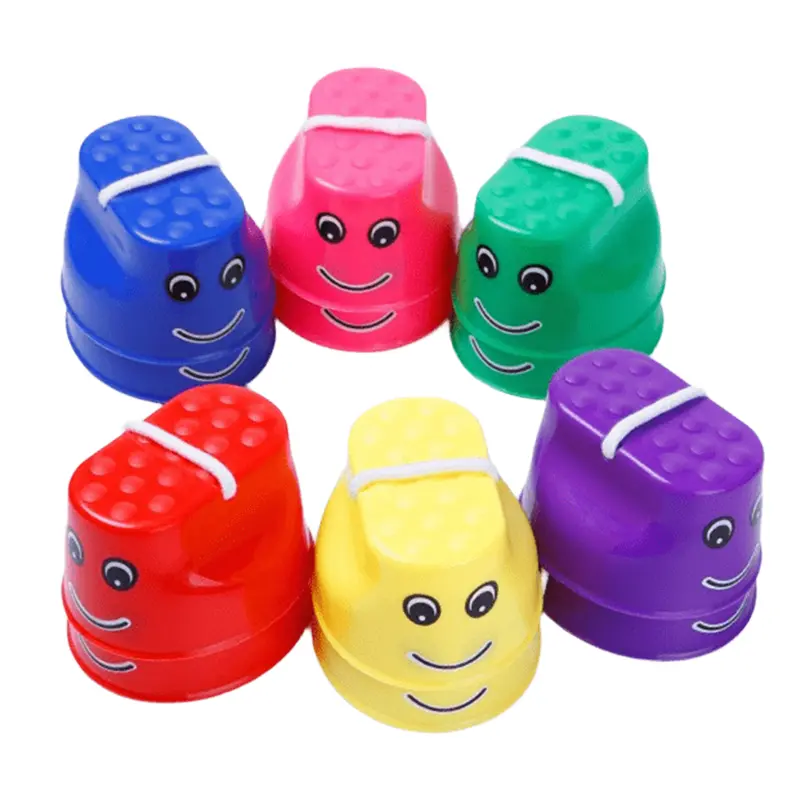 Funny Smile Face Plastic Stilts Kid Party Game Outdoor Activities Balance Training Equipment Coordination Game Children Gift ZYF