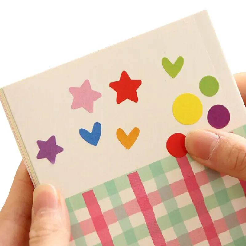 Colorful Scrapbook Stickers 20 Sheets Dot Heart Letter Nember Star Self-adhesive Cute Reward Stickers Fun Gift for Boy Girl ZYF