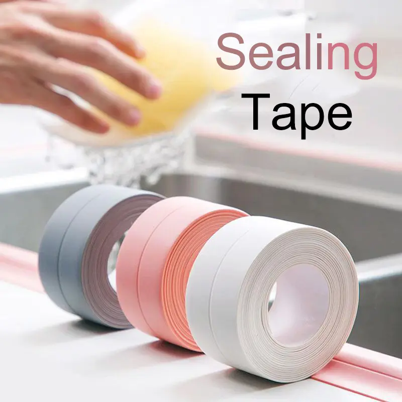 Anti Mold Tape Self Adhesive Waterproof Seal Caulk Tape Suitable For Kitchen and Bathroom Sealing Strip Easy to Clean TMZ