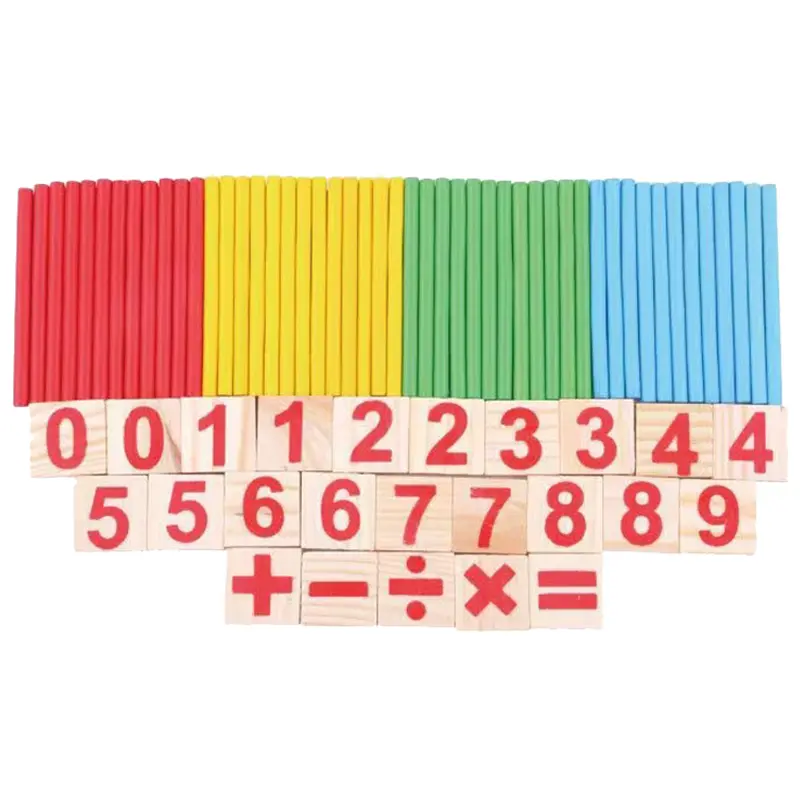 Infant Montessori Arithmetic Toy Children Learning Early Education Puzzle Tools Counting stick Parent-child Games Kids TMZ