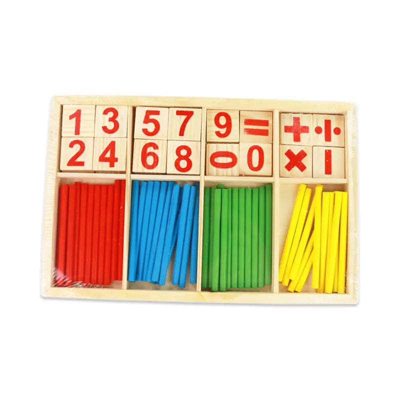 Infant Montessori Arithmetic Toy Children Learning Early Education Puzzle Tools Counting stick Parent-child Games Kids TMZ