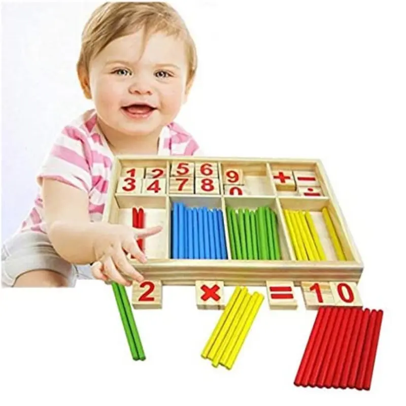 Infant Montessori Arithmetic Toy Children Learning Early Education Puzzle Tools Counting stick Parent-child Games Kids TMZ