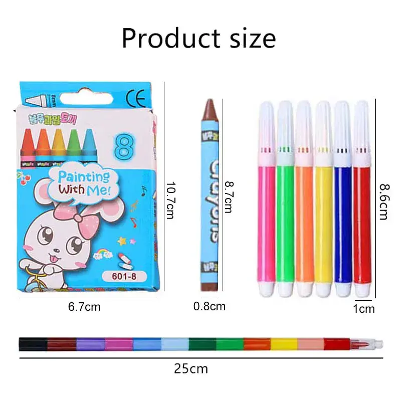 1~5pack Drawing Pen Crayon Marker Ball-point Pen Multiple Colors Suitable for Paper Non-woven Canvas Painting School Supply TMZ