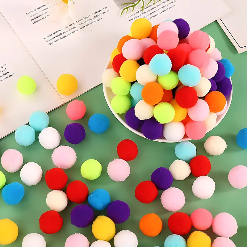 Fluffy DIY Set Chenille Stem Fluffy Balls Eyes Craft Kit for Artclass  Projects Party Home Decorations Handmade Art Supplies ZYF