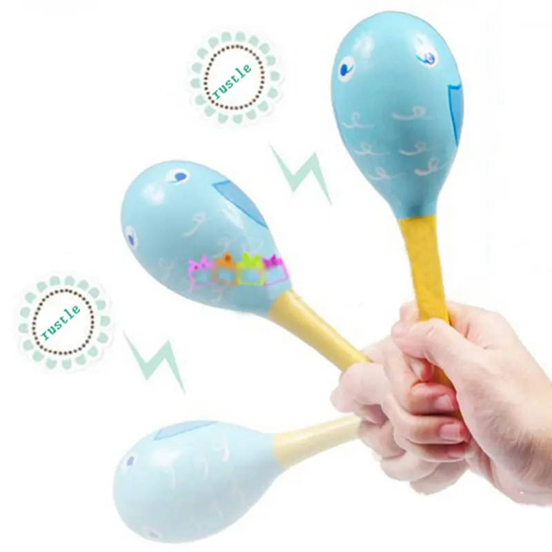 Infants Children Early Education Toys Wooden Small Sand Hammer Montessori Puzzle Toy Auditory Training Hand Grip Ability TMZ