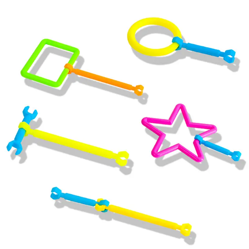 Children Building Block Toys Plastic Rod Snowflake Houses Assembled Early Education Puzzle Learning Toy Kids Birthday Gifts TMZ