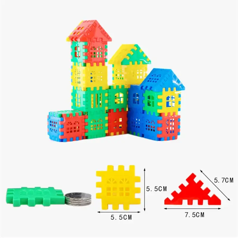 Children Building Block Toys Plastic Rod Snowflake Houses Assembled Early Education Puzzle Learning Toy Kids Birthday Gifts TMZ