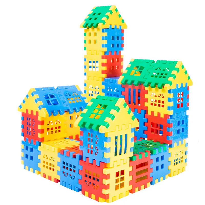 Children Building Block Toys Plastic Rod Snowflake Houses Assembled Early Education Puzzle Learning Toy Kids Birthday Gifts TMZ