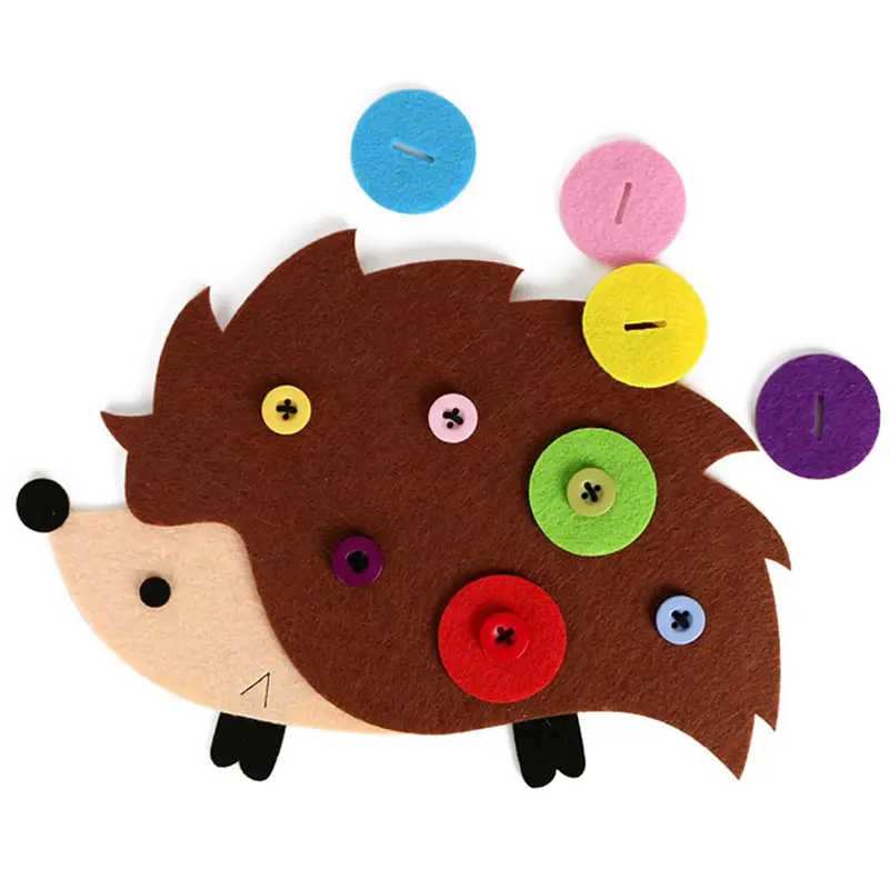 DIY Nonwoven Fabric Toys Made by Hand Puzzle Felt Children Early Education Hedgehog Snail Monkey Crocodile Digital Cognition TMZ