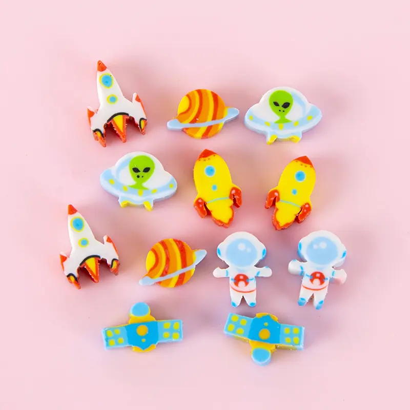 50/100/200PCS Mini Eraser Random Mix Style Cute Animal Space Fruit Mini Pencil Erasers for School Rubber Stationery Supplies ZYF
