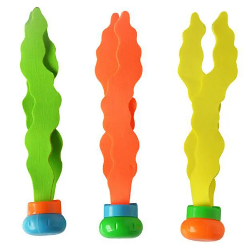 22pcs Children Diving Toys Exercise Gemstone Seaweed Fish Ring Diving Rod Torpedo Summer Game Swiming Pool Toys Gifts TMZ