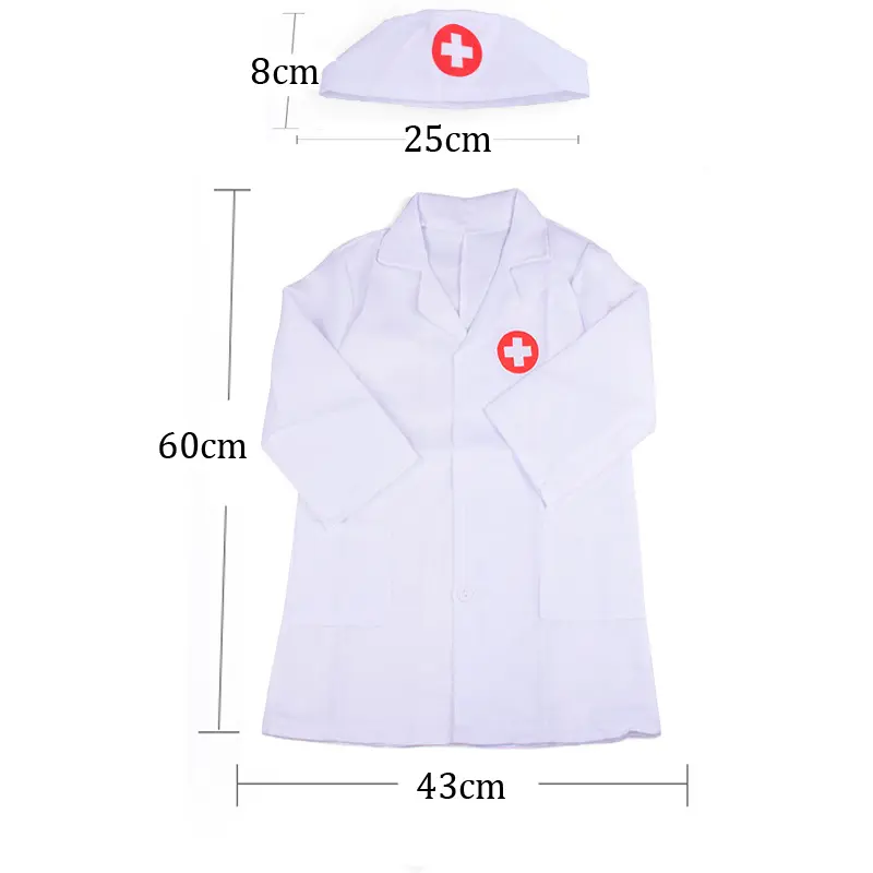 Children Simulated Doctor Uniform Toys Plastic Pretend Play Blue Suit Stethoscope Parent-child Interactive Games Kids Gifts TMZ