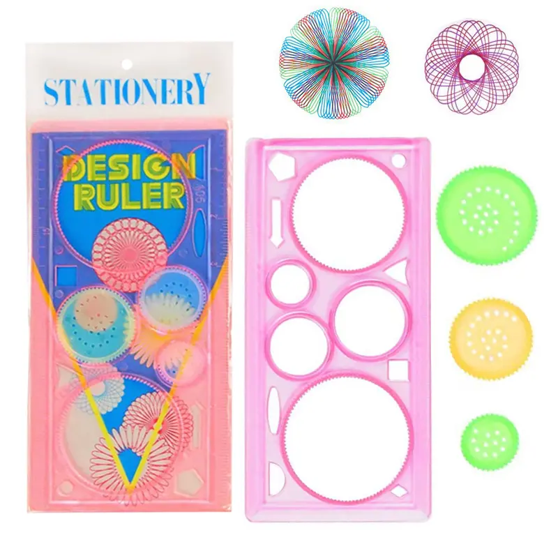 Spirograph Art Drawing Ruler Children DIY Handmade Painting Template Multifunctional Cartoon Color Developmental Toys Gifts TMZ