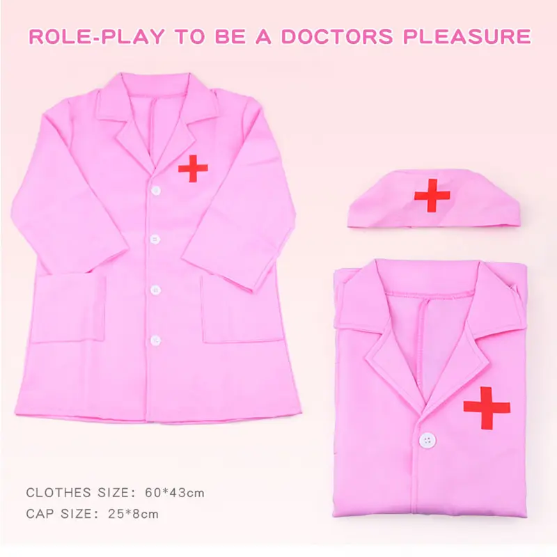 Children Pretend Play Game Simulation Doctor Nurse Coat Kindergarten Puzzle Set Role Playing Gifts for Kids Boys Girls TMZ