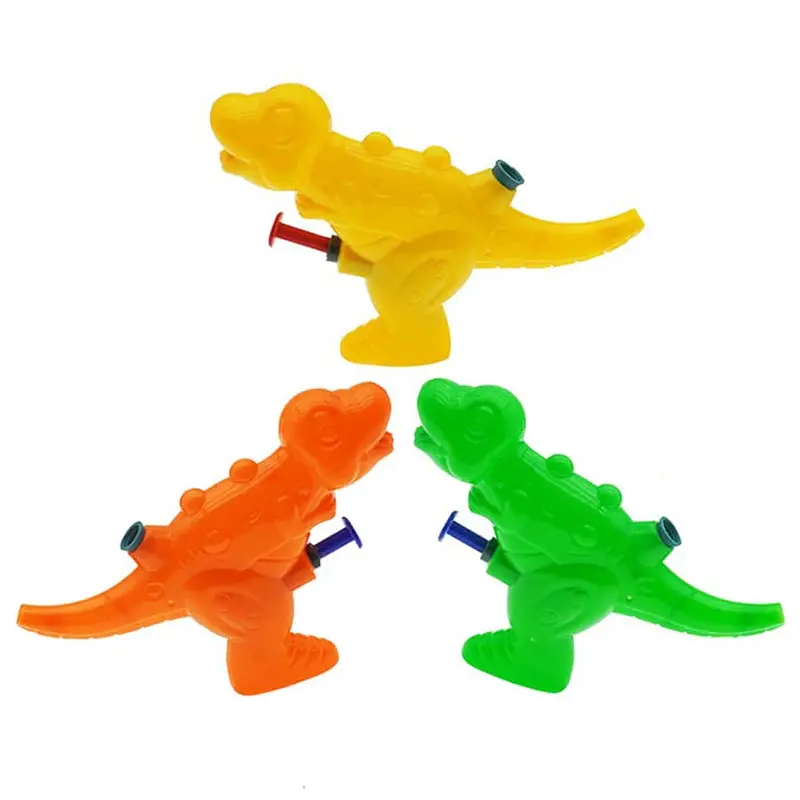 3PCS Dinosaur Water Gun Children Toys Press Type Mini Water Gun Beach Water Toys Summer Outdoor Transparent Solid Color TMZ