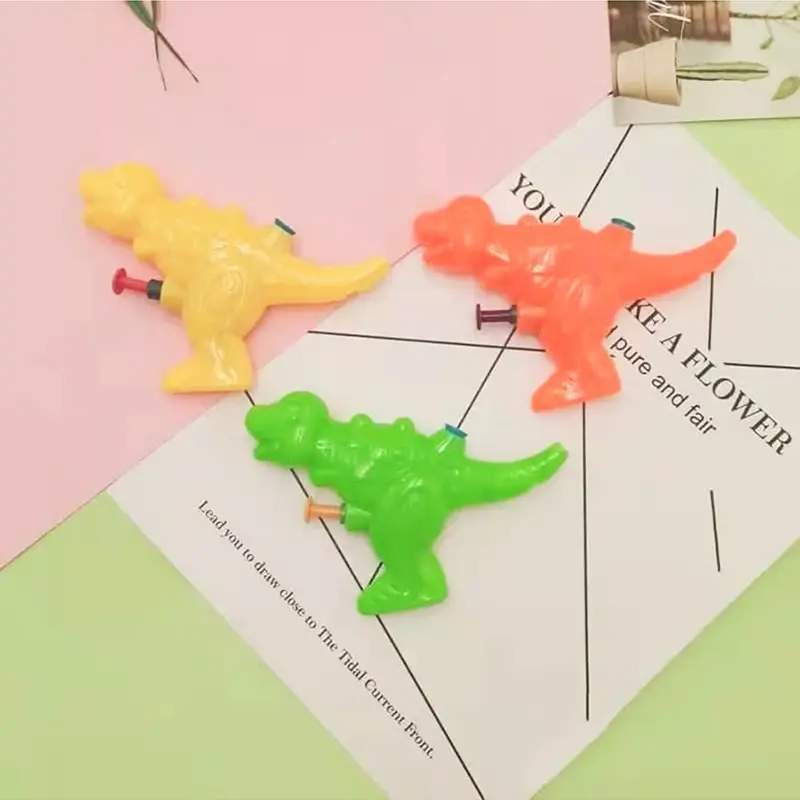 3PCS Dinosaur Water Gun Children Toys Press Type Mini Water Gun Beach Water Toys Summer Outdoor Transparent Solid Color TMZ