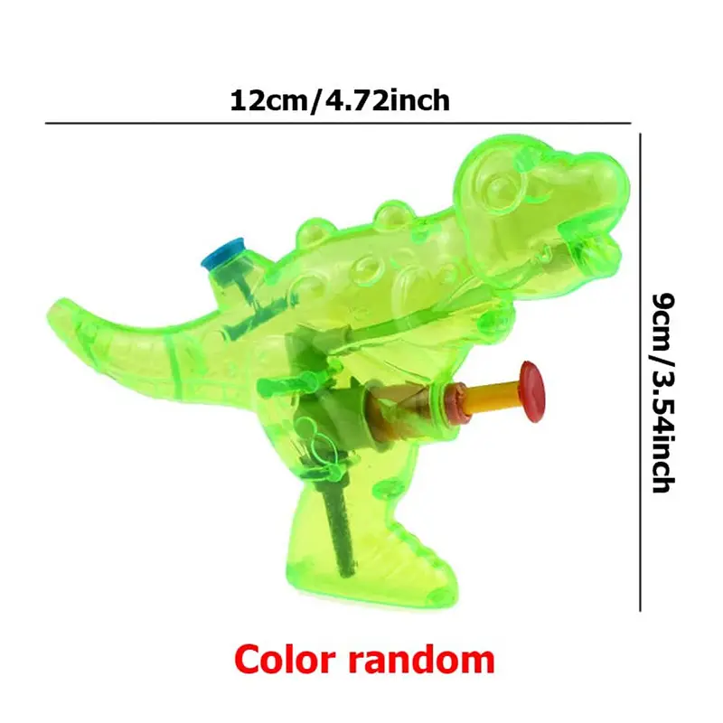 3PCS Dinosaur Water Gun Children Toys Press Type Mini Water Gun Beach Water Toys Summer Outdoor Transparent Solid Color TMZ