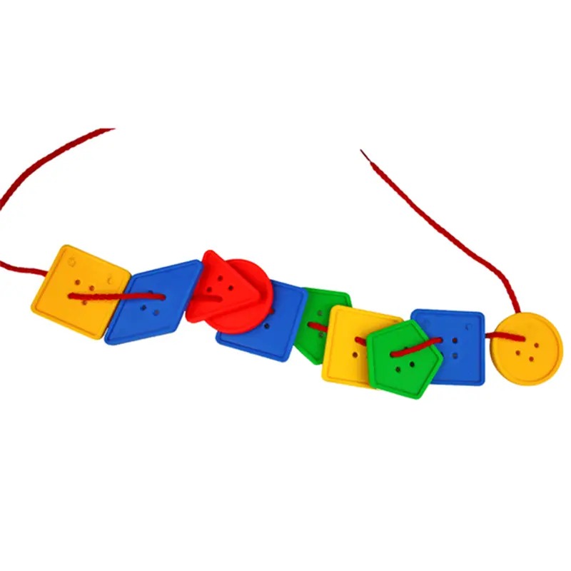 30 Pcs Montessori Toys Educational Toys for Children Early Learning Geometric Blocks Threading Buttons Teaching Aids GYH