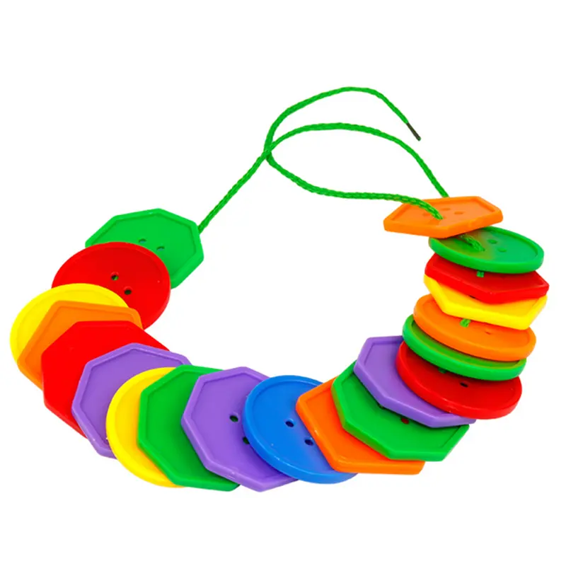 30 Pcs Montessori Toys Educational Toys for Children Early Learning Geometric Blocks Threading Buttons Teaching Aids GYH